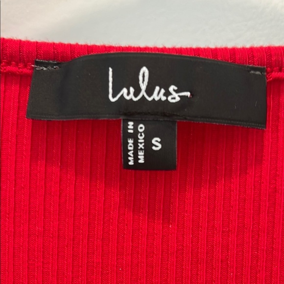 Lulus Red Ribbed Bodysuit - NWOT - Picture 4 of 7